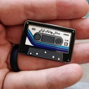 Retro Cassette Tape Hard Enamel Pin - Sense8 - Riley Blue - Cassettes 80s